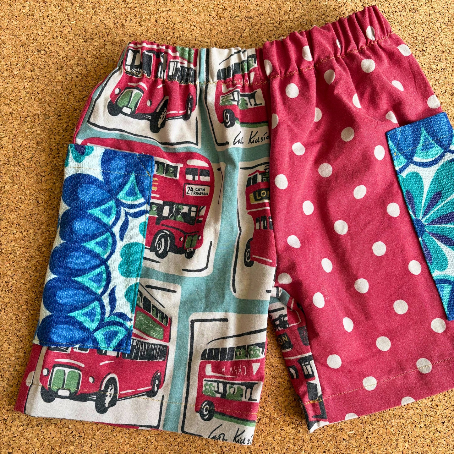 London Bus Patch Pocket Shorts