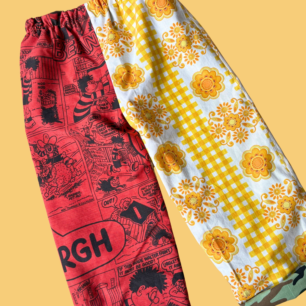 Cosy Turn-Up Trousers - Age 5-6 Comic Print