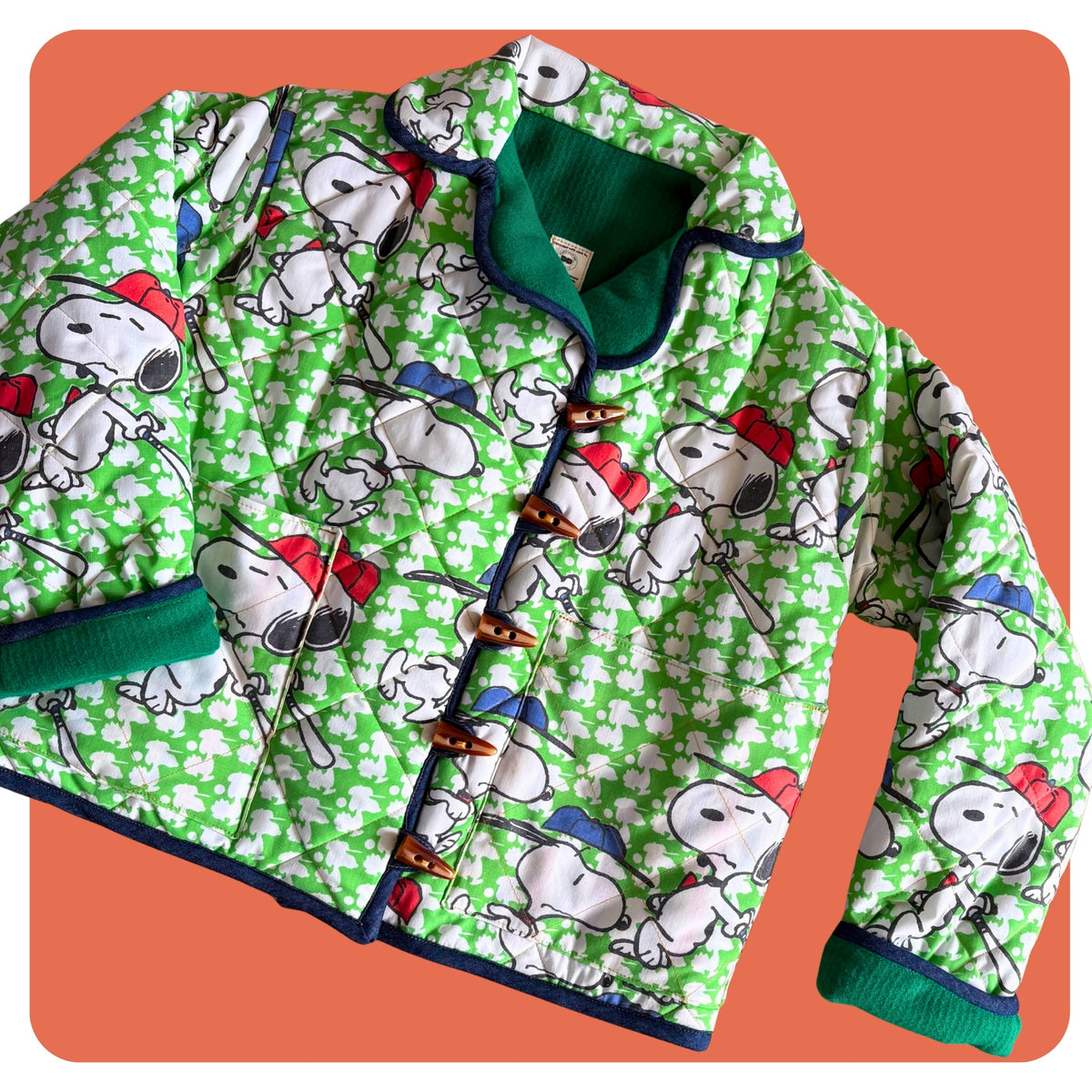Snoopy Print Cosy Quilted Coat