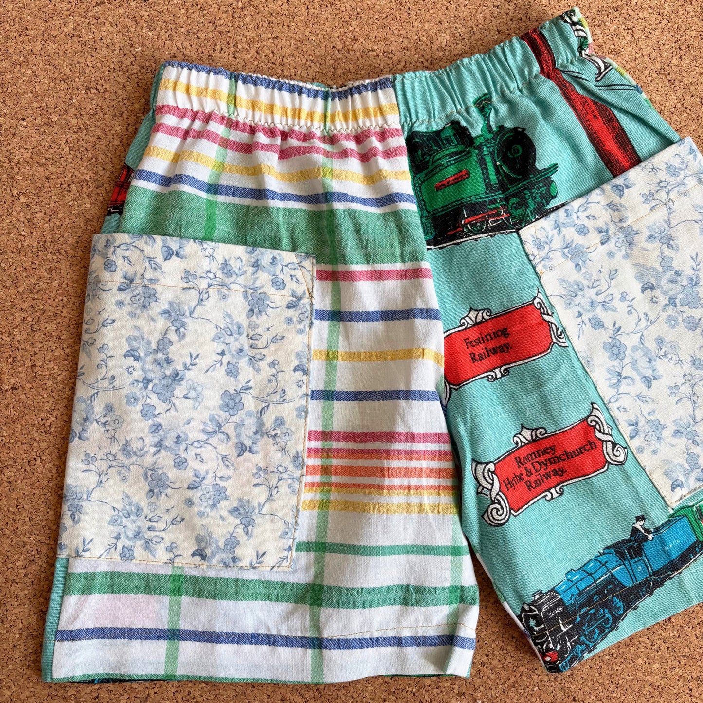 Steam Train Patch Pocket Shorts