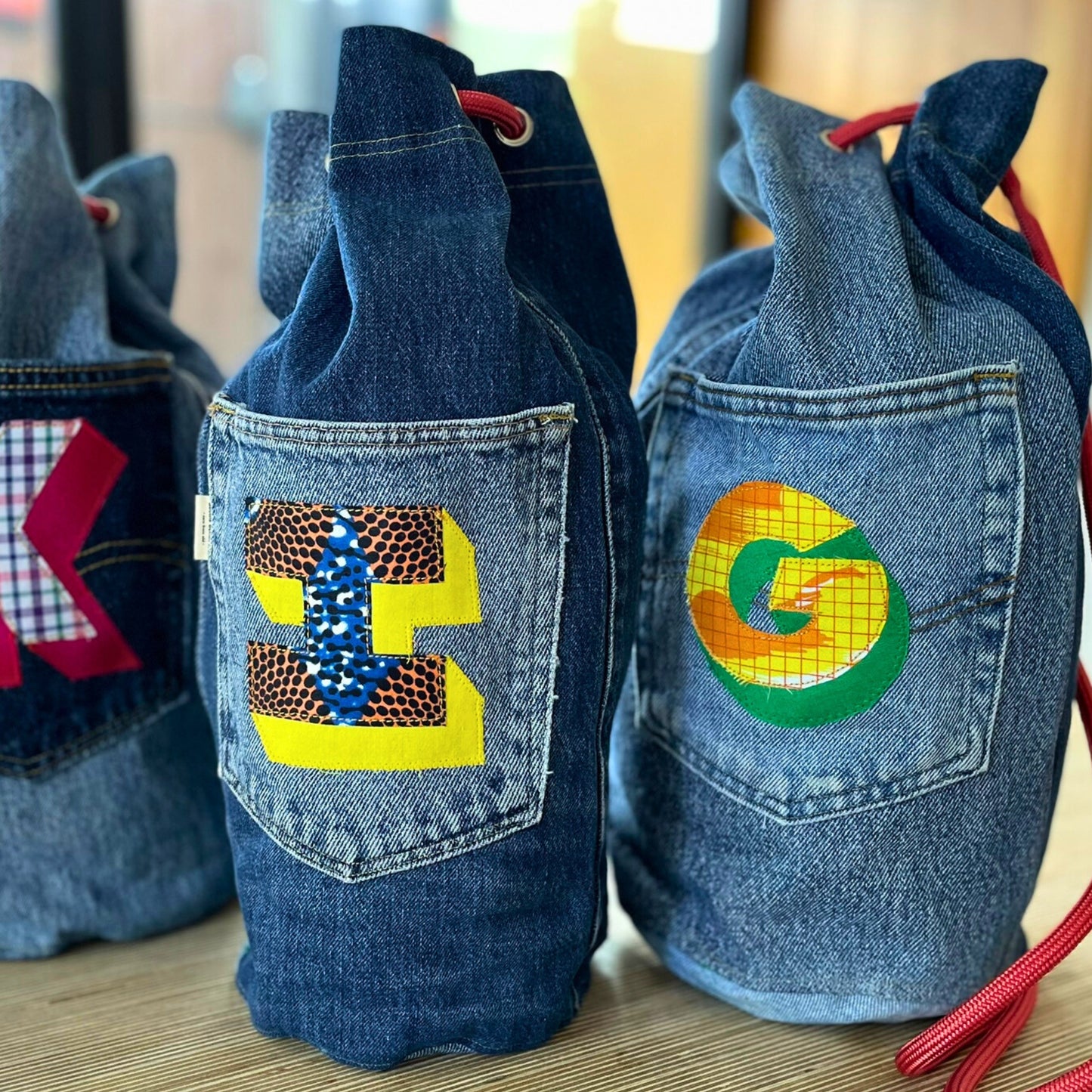 Personalised Denim Duffel Bag