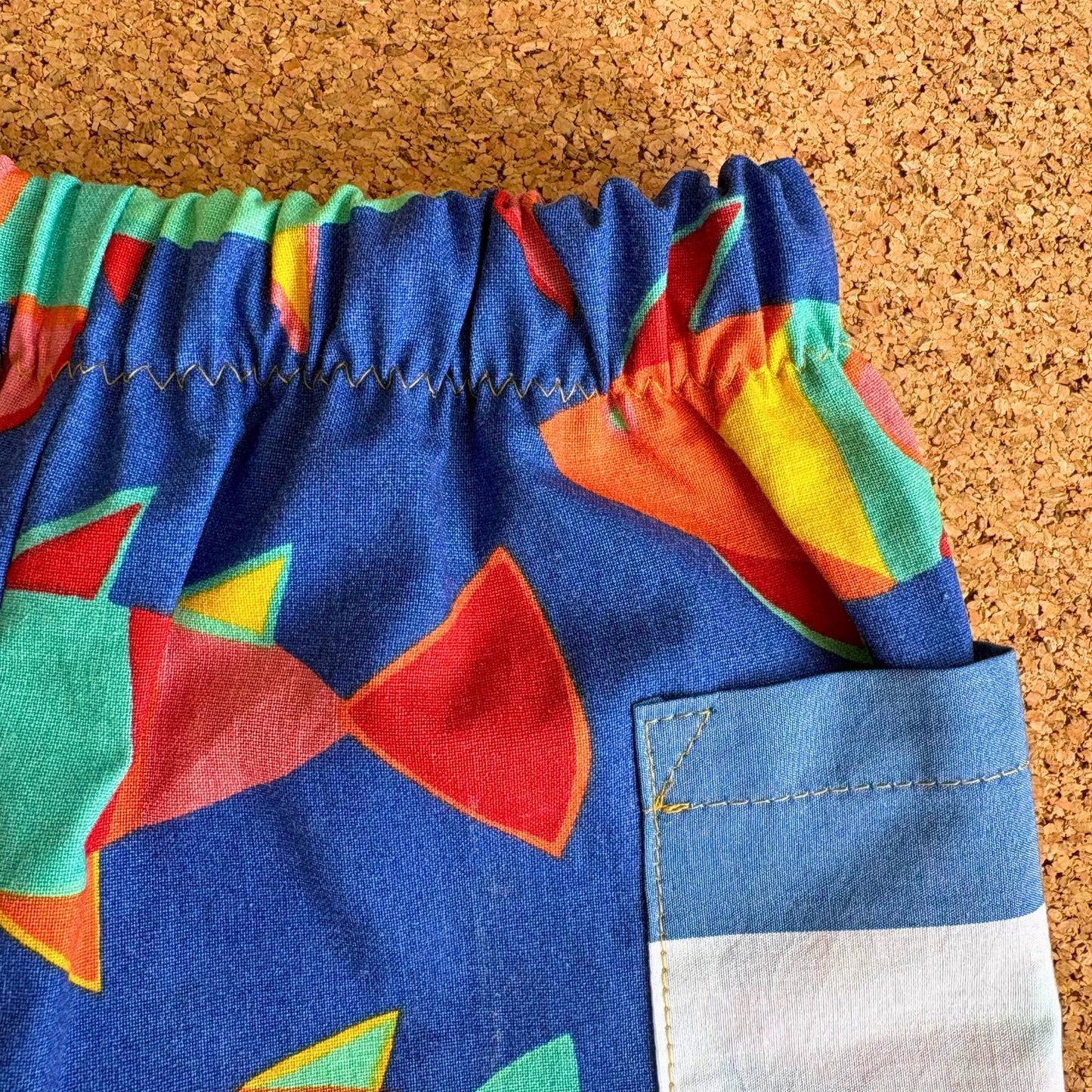 Retro Fish Patch Pocket Shorts