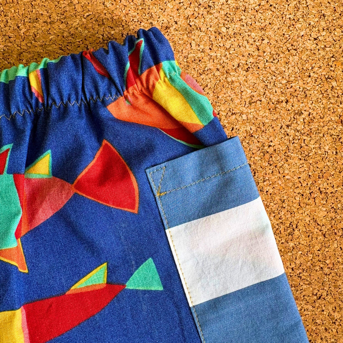 Retro Fish Patch Pocket Shorts