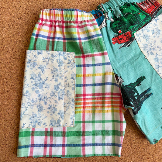 Steam Train Patch Pocket Shorts