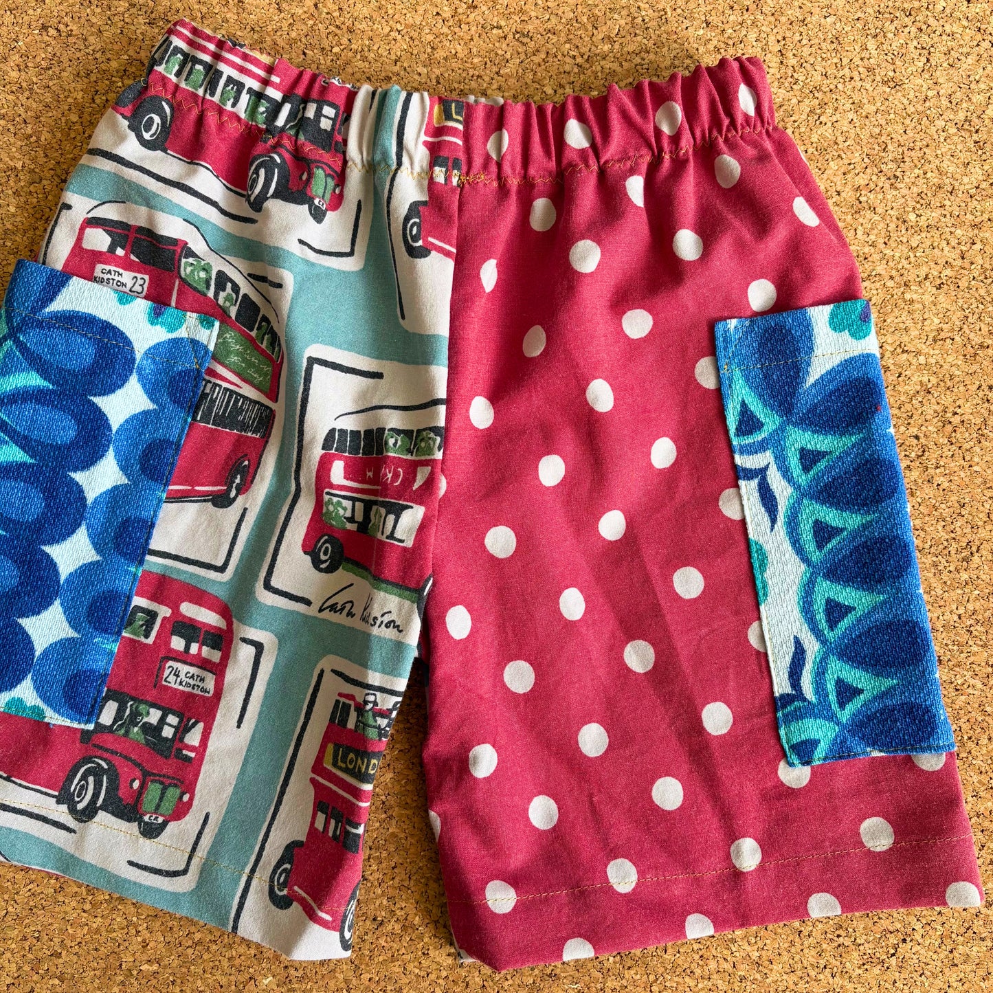 London Bus Patch Pocket Shorts
