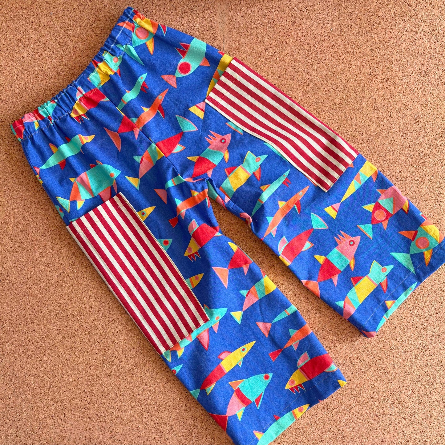 Retro Fish Wide Leg Trousers