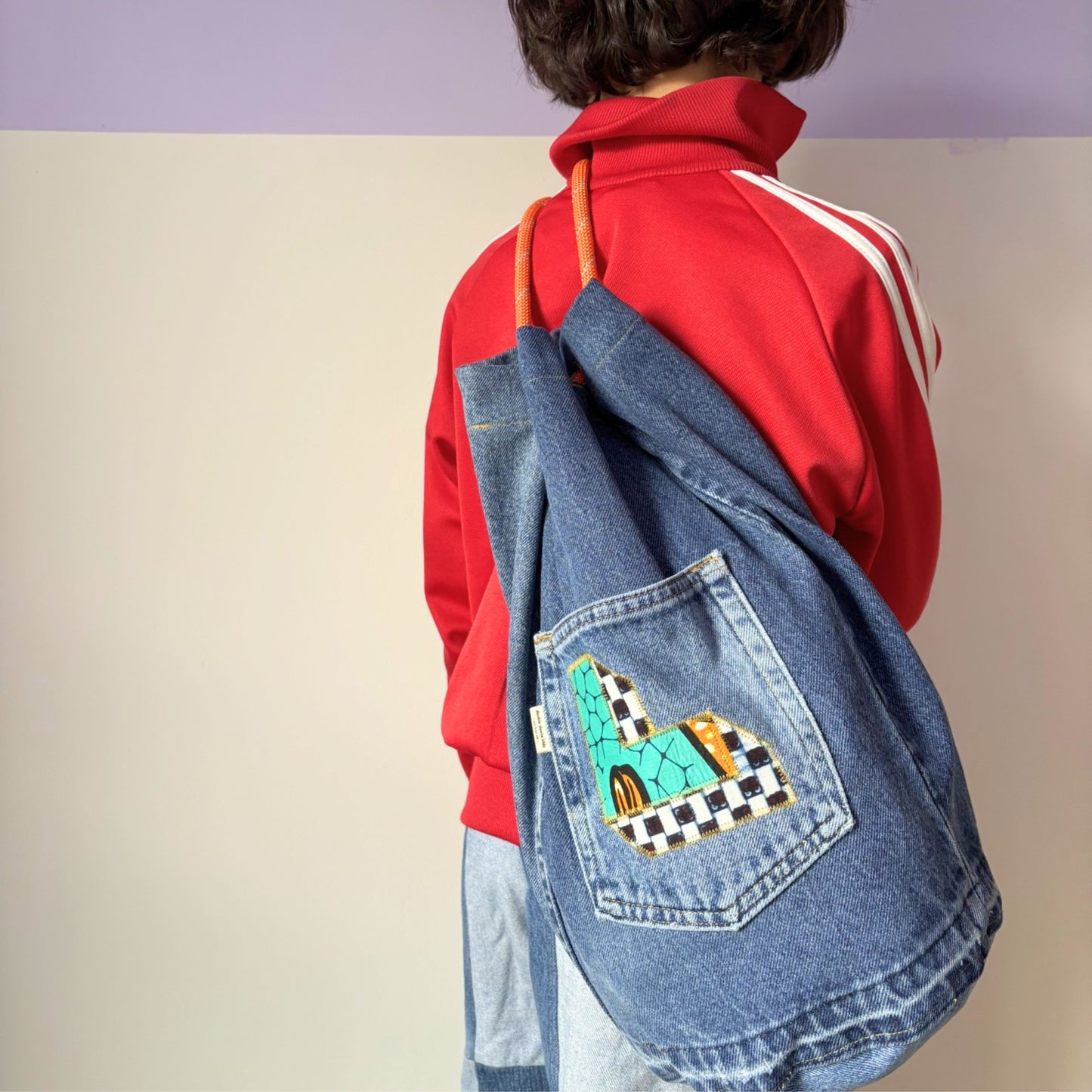Personalised Denim Duffel Bag