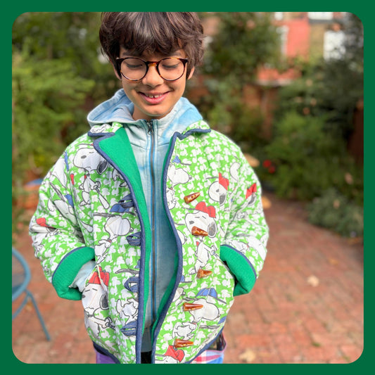 Snoopy Print Cosy Quilted Coat