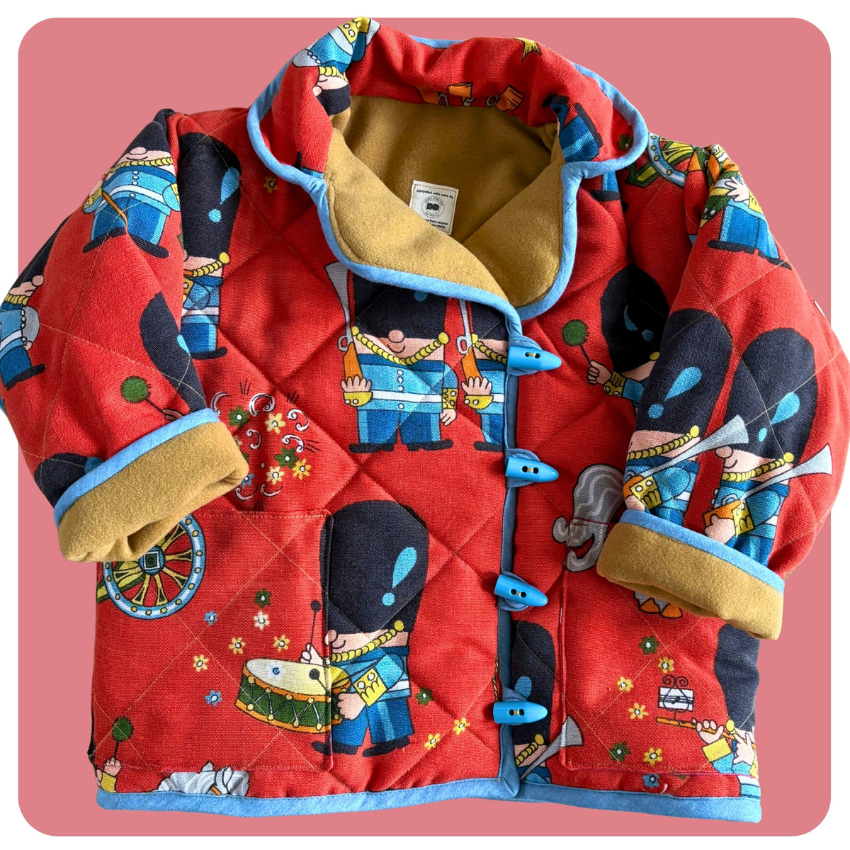 Soldier Print Cosy Quilted Coat