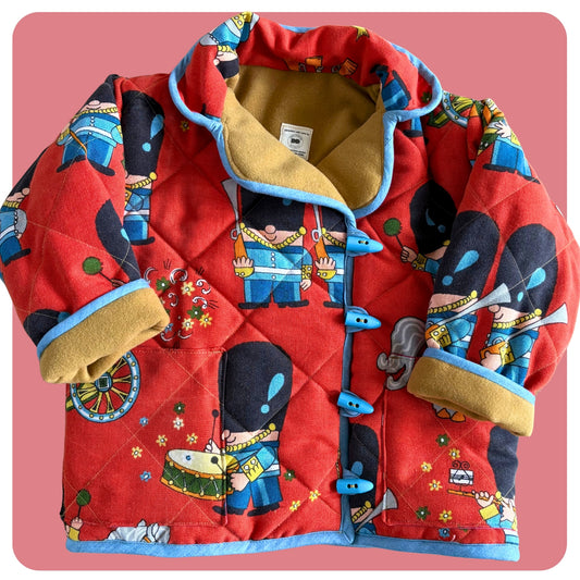 Soldier Print Cosy Quilted Coat
