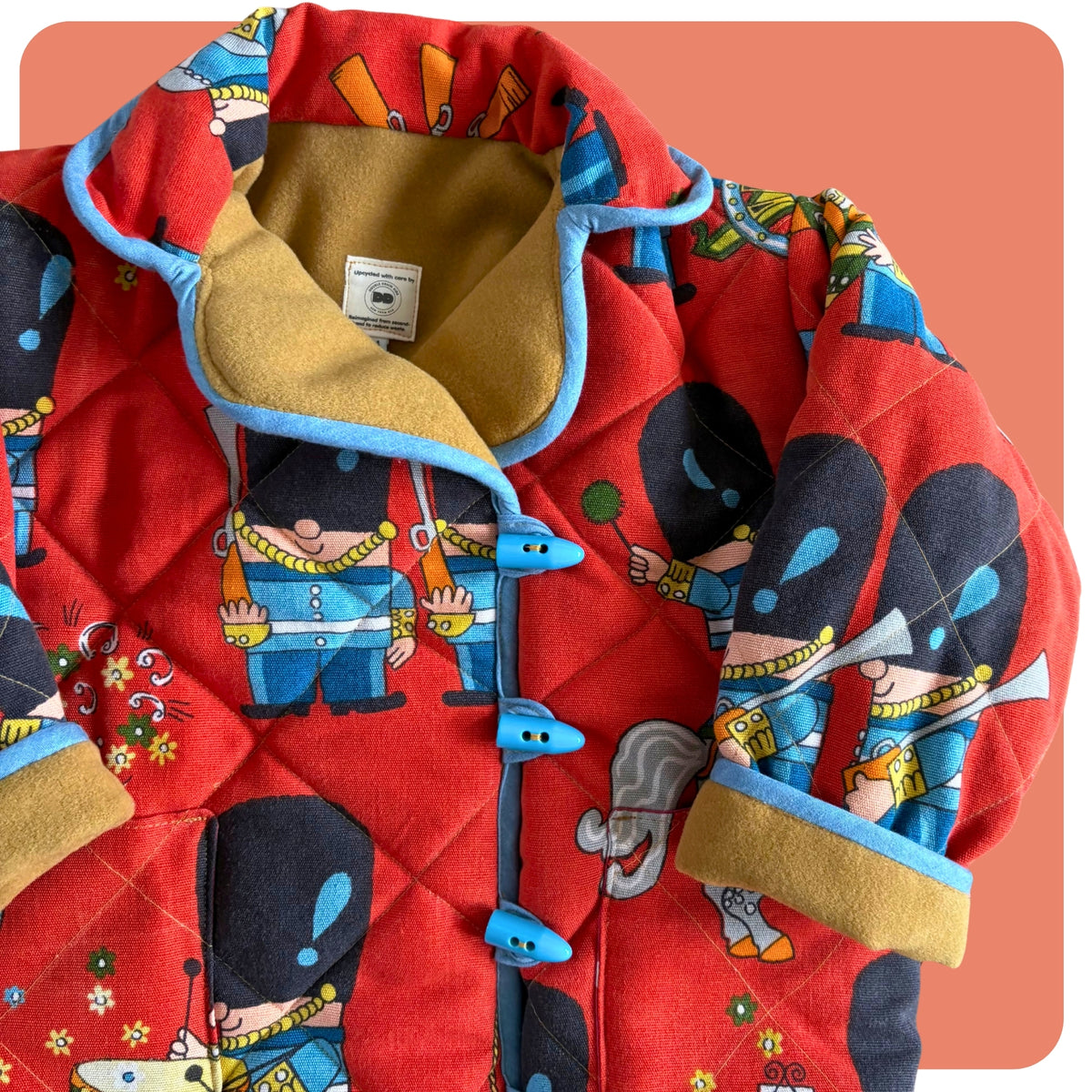 Soldier Print Cosy Quilted Coat