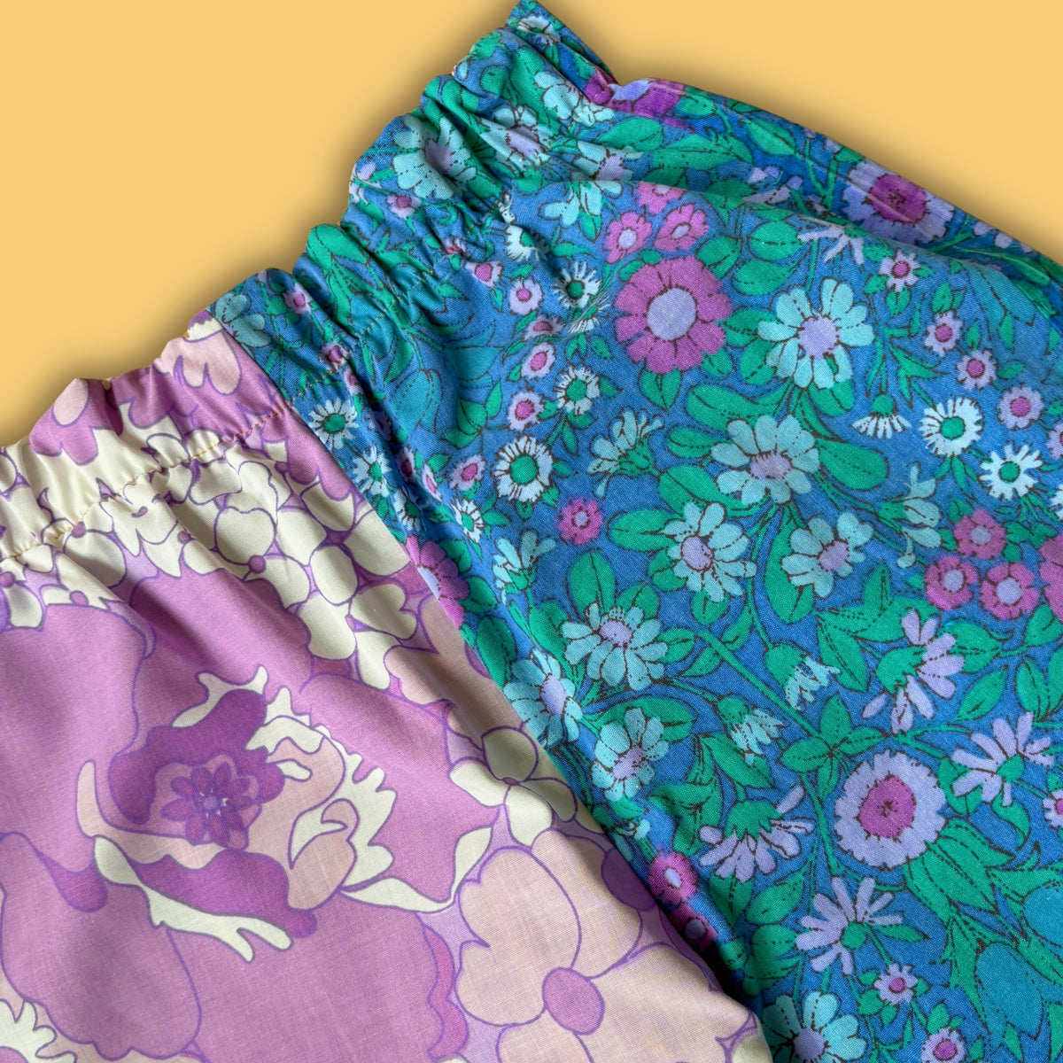 Cosy Turn-Up Trousers - Age 7-8 Floral Floral