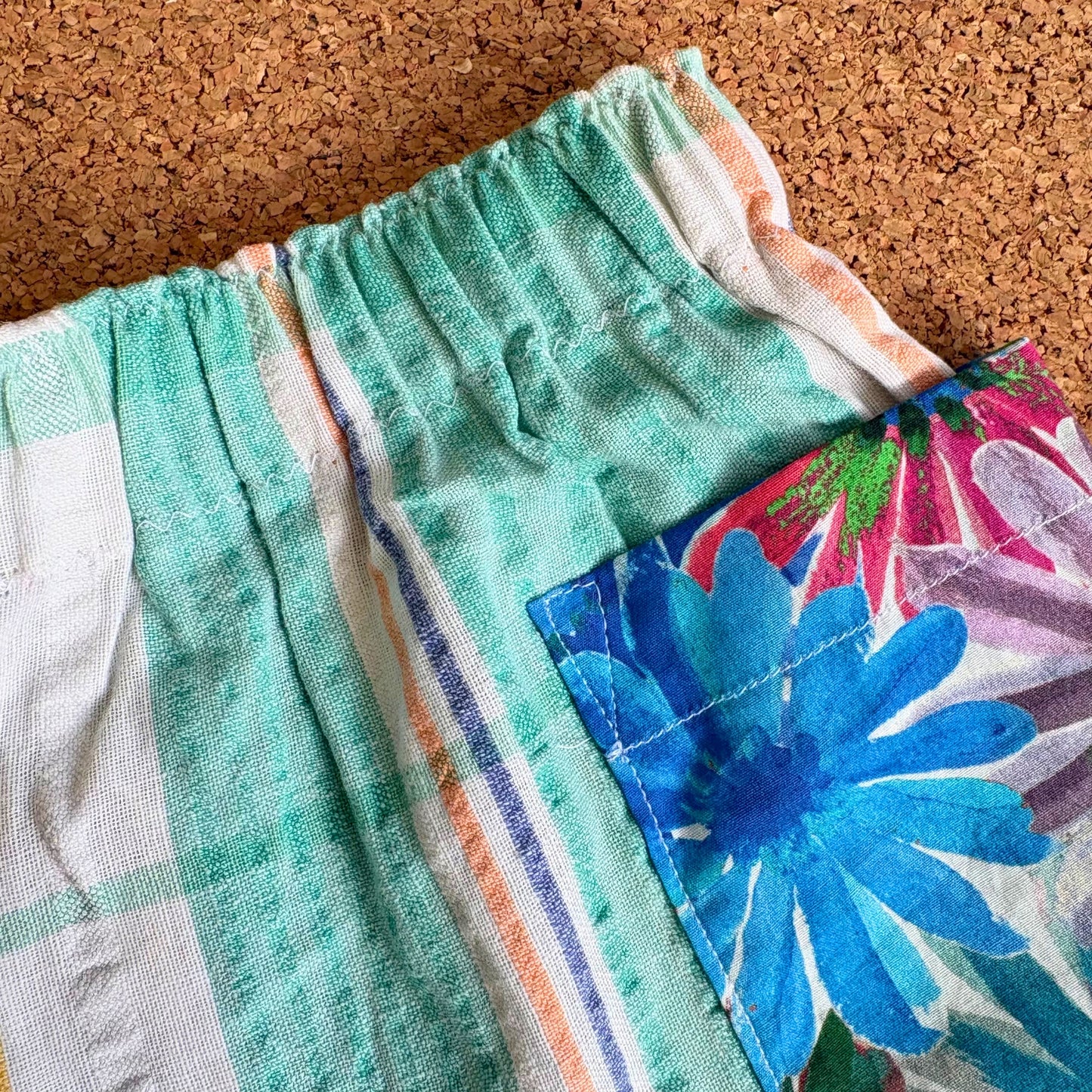 Tablecloth Check Patch Pocket Shorts