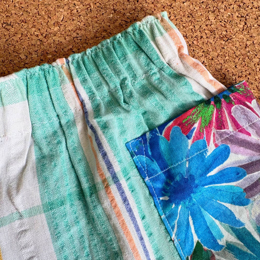 Tablecloth Check Patch Pocket Shorts