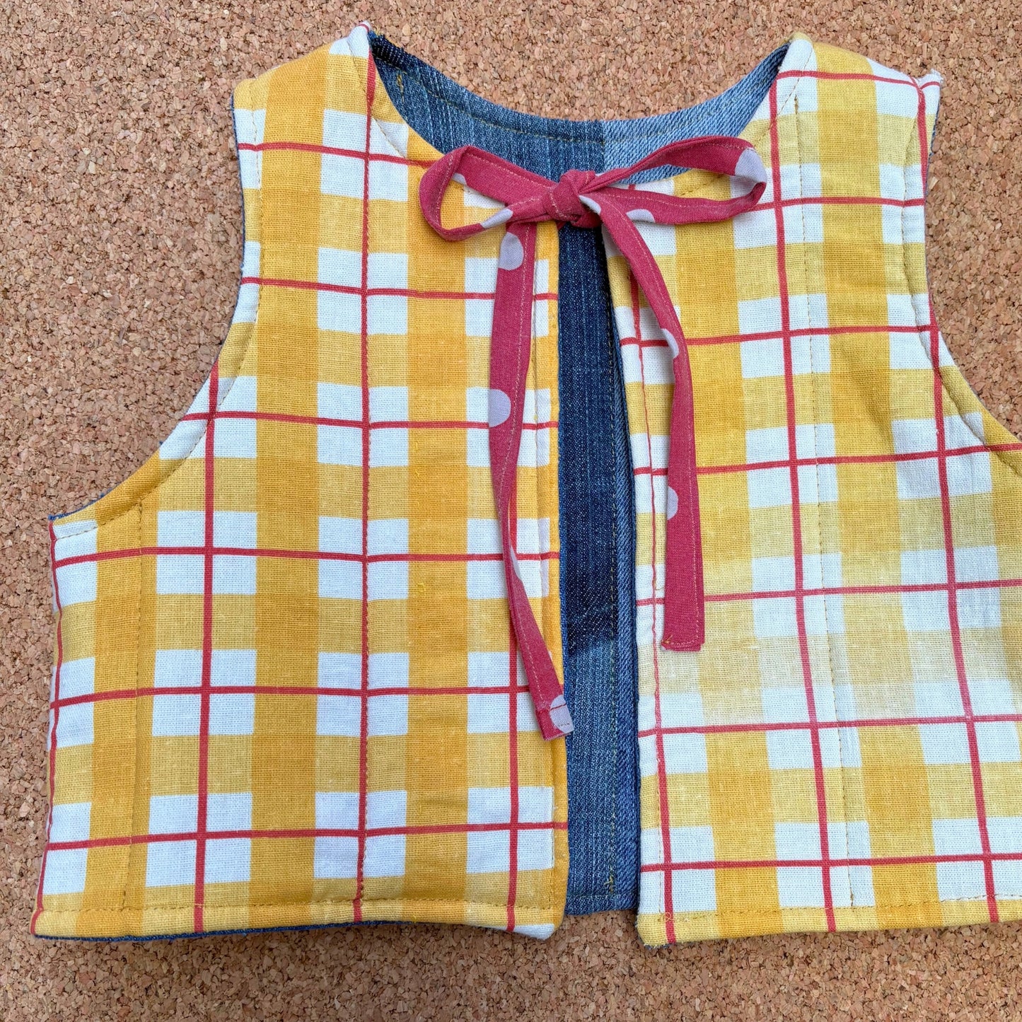 Picnic Check Quilted Reversible Waistcoat