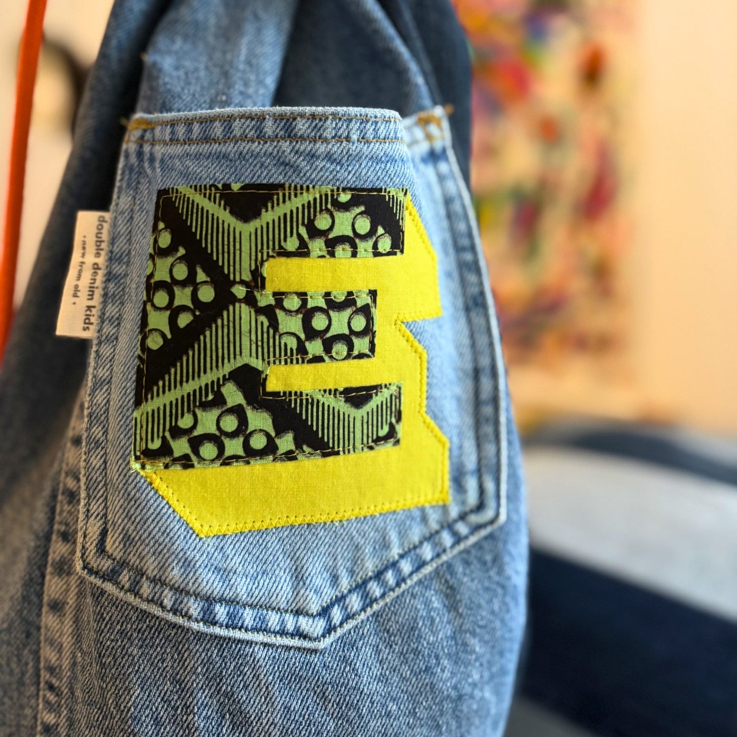 Personalised Denim Duffel Bag