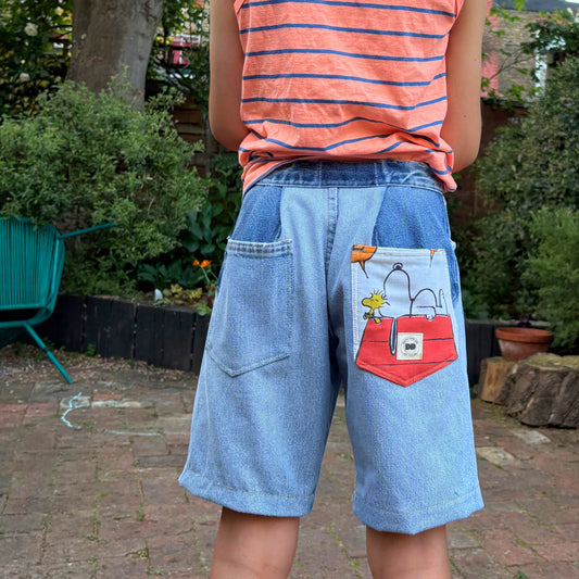 Vintage Snoopy Denim Shorts