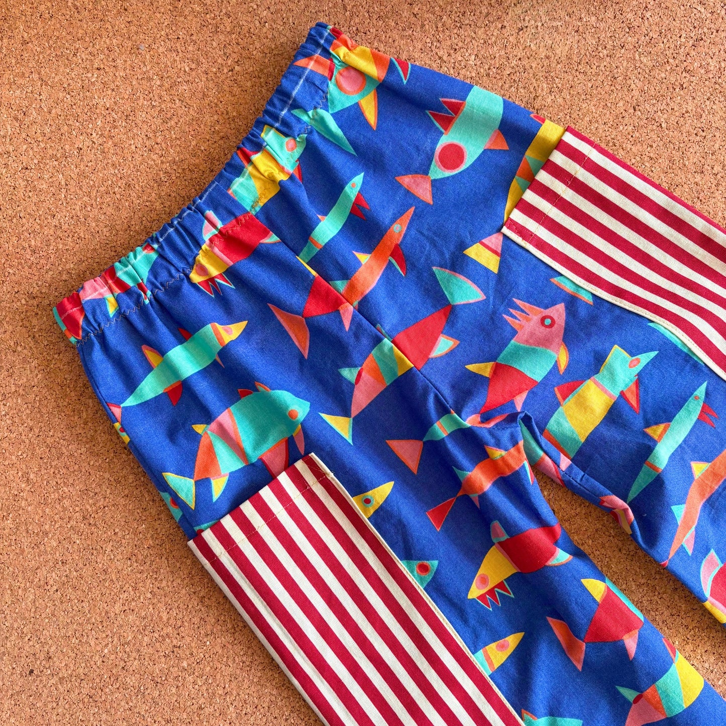 Retro Fish Wide Leg Trousers