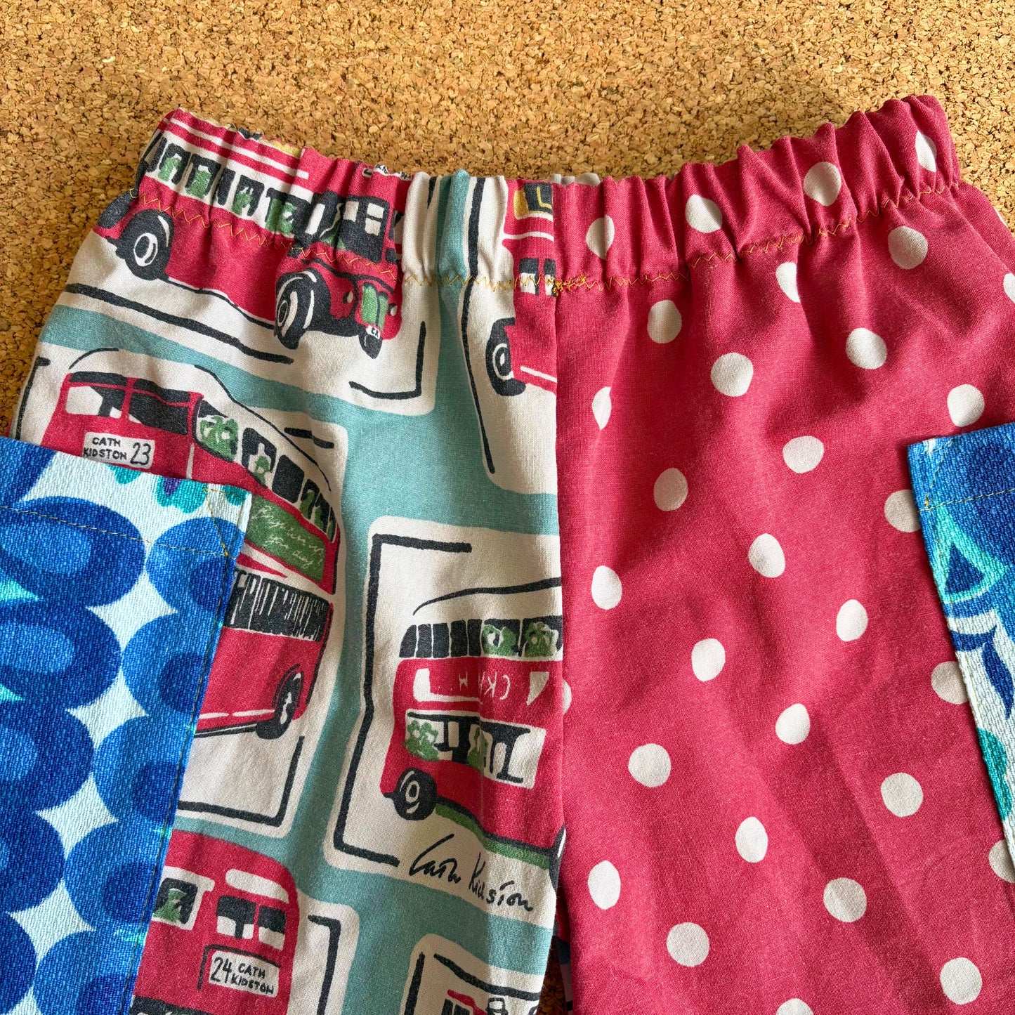 London Bus Patch Pocket Shorts