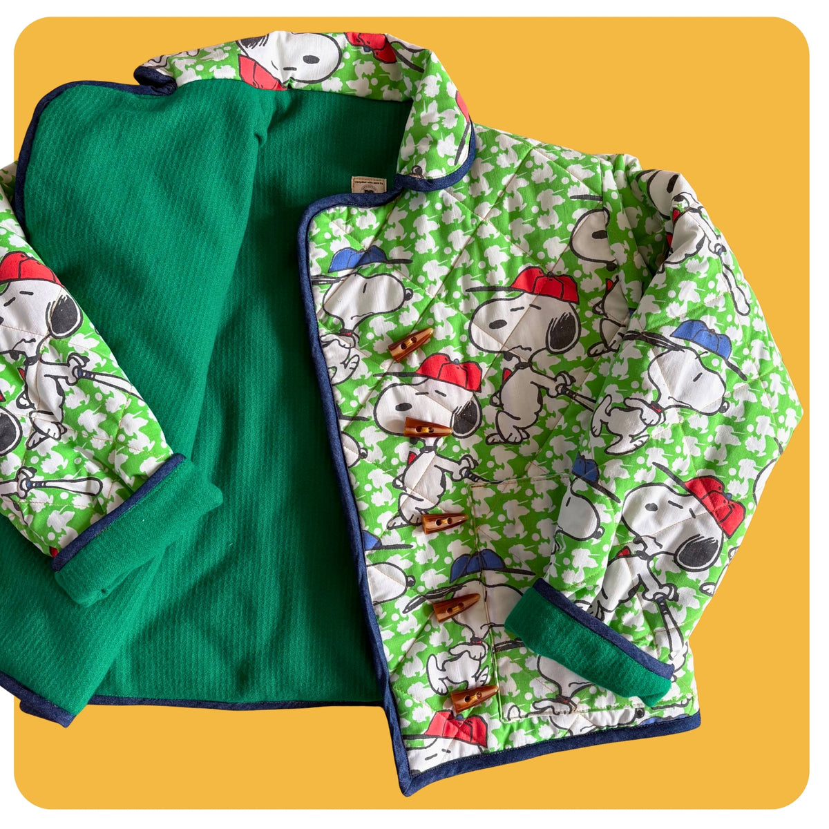 Snoopy Print Cosy Quilted Coat