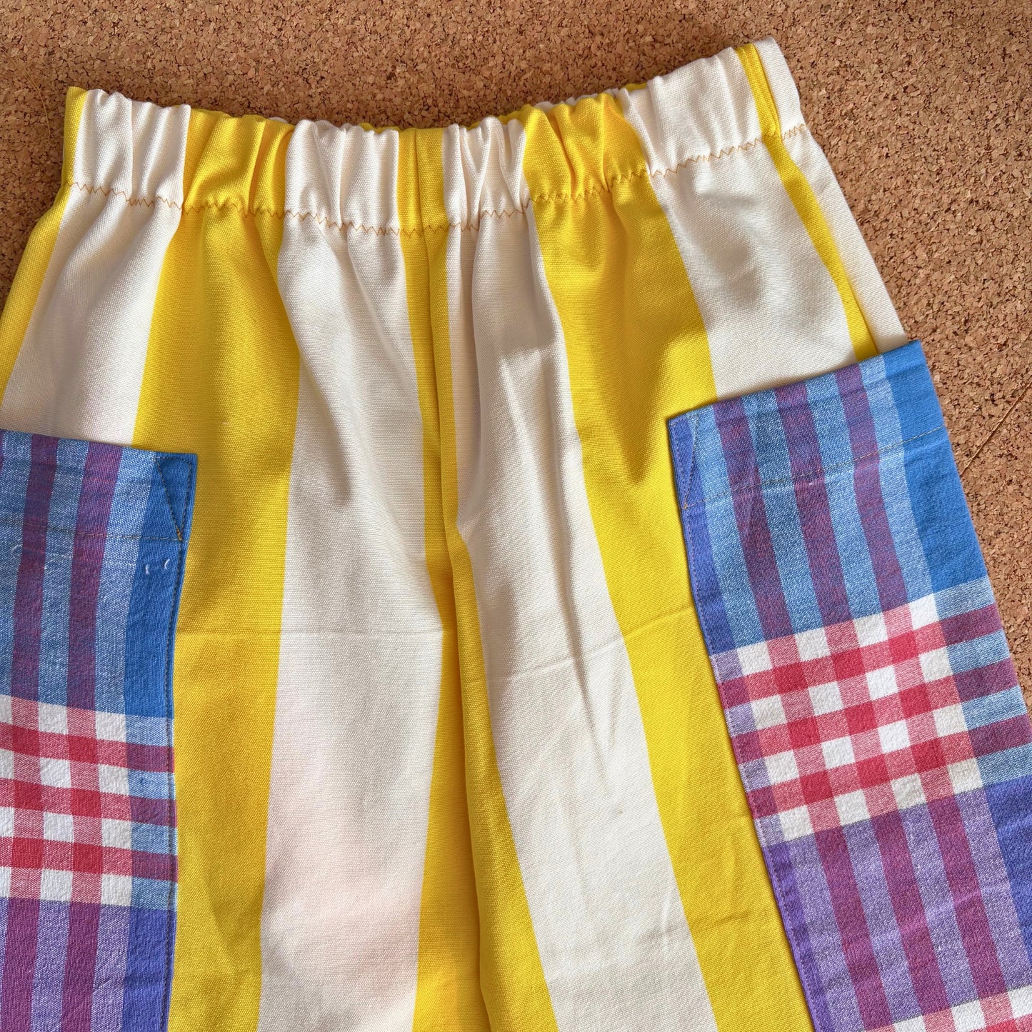 Yellow Stripe Wide Leg Trousers