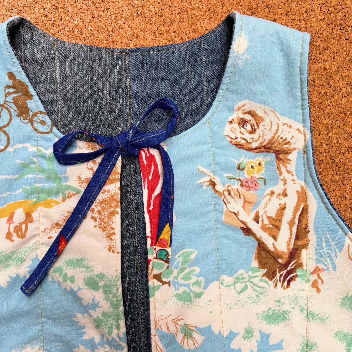 ET Print Quilted Reversible Waistcoat
