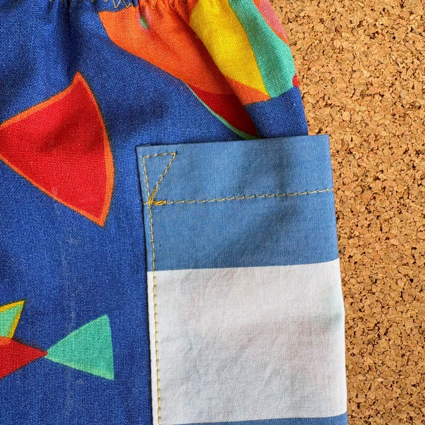 Retro Fish Patch Pocket Shorts