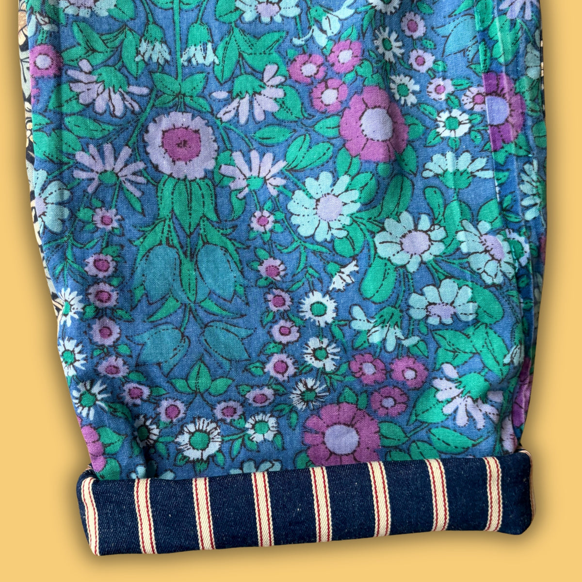 Cosy Turn-Up Trousers - Age 7-8 Floral Floral
