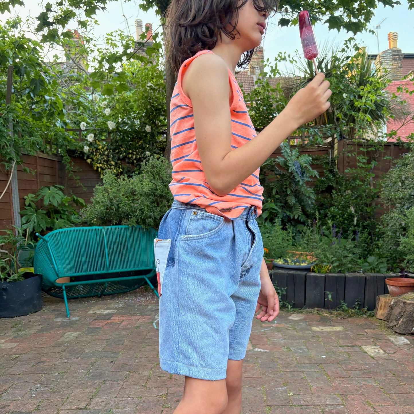Vintage Snoopy Denim Shorts