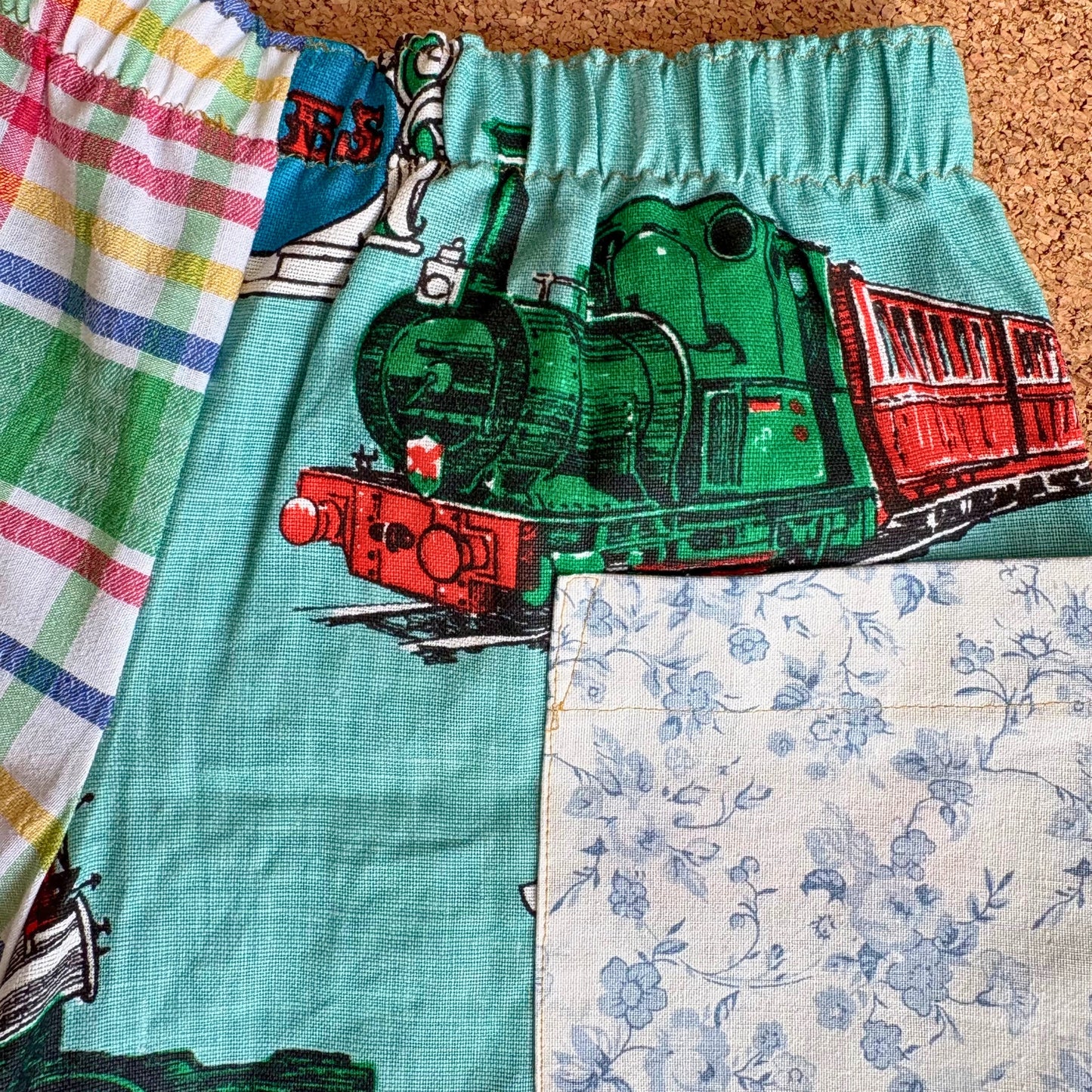 Steam Train Patch Pocket Shorts