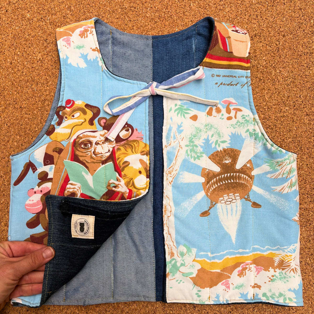 ET Print Quilted Reversible Waistcoat