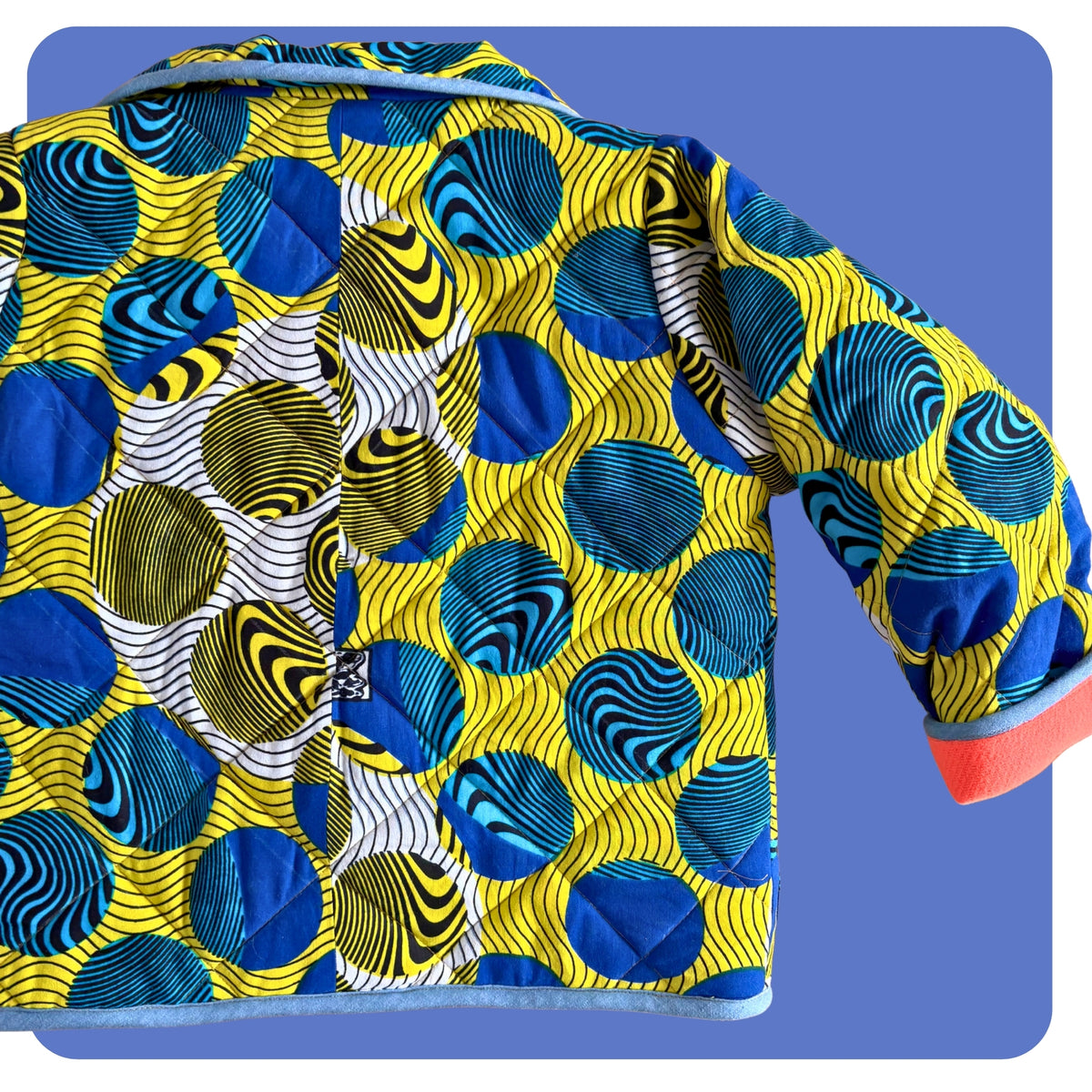 Cosy Circle Print Quilted Coat