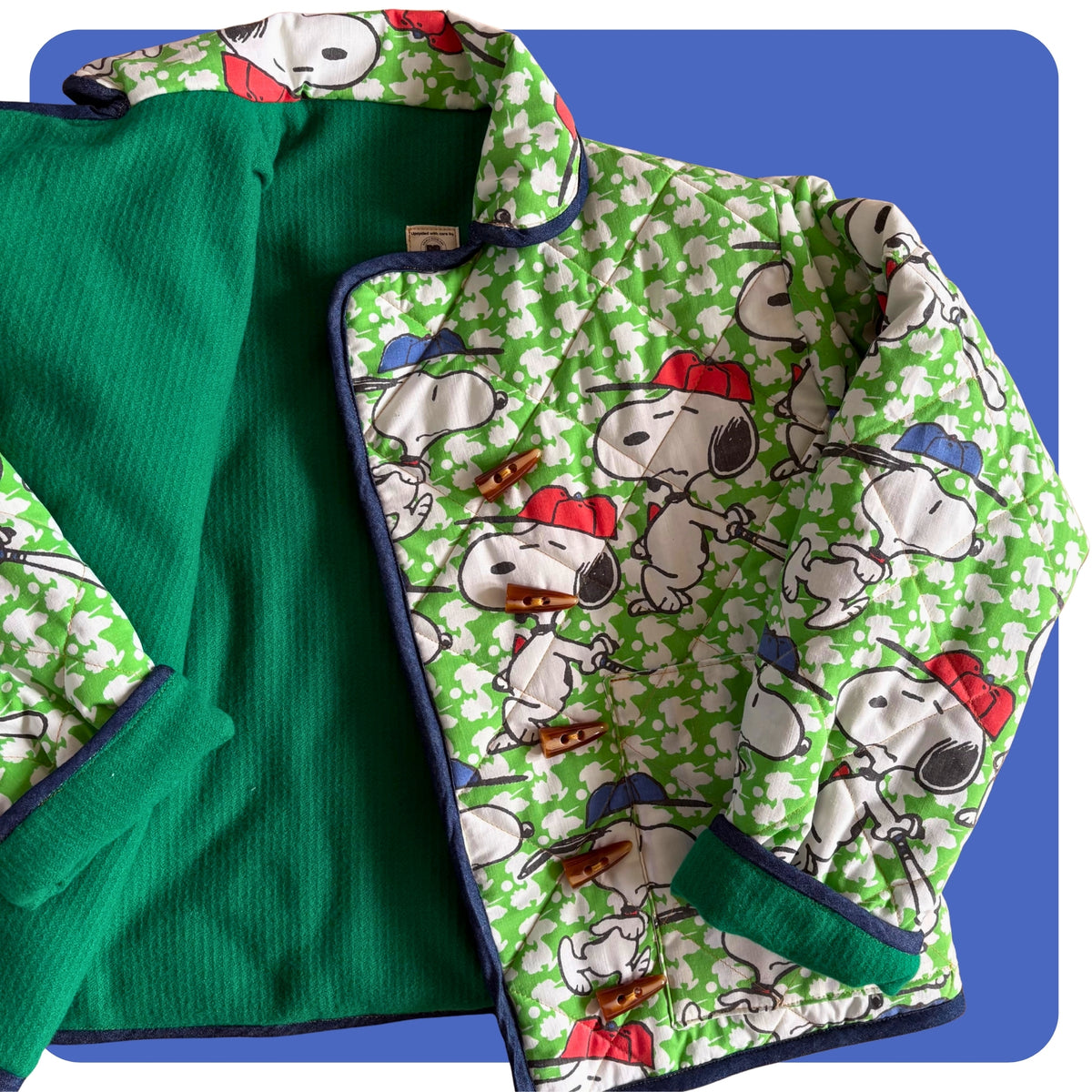 Snoopy Print Cosy Quilted Coat