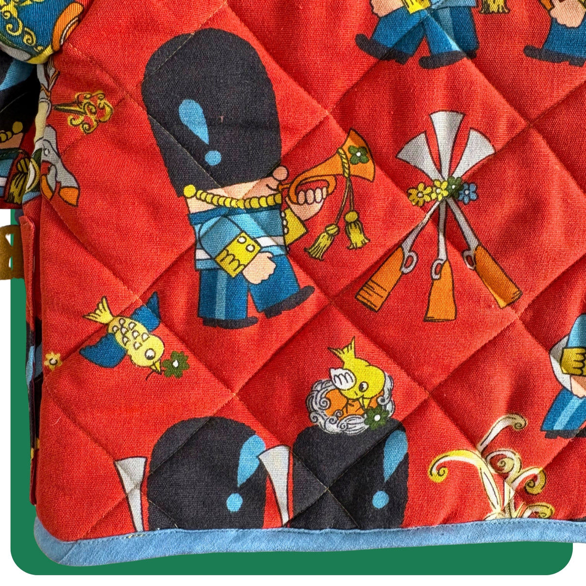 Soldier Print Cosy Quilted Coat