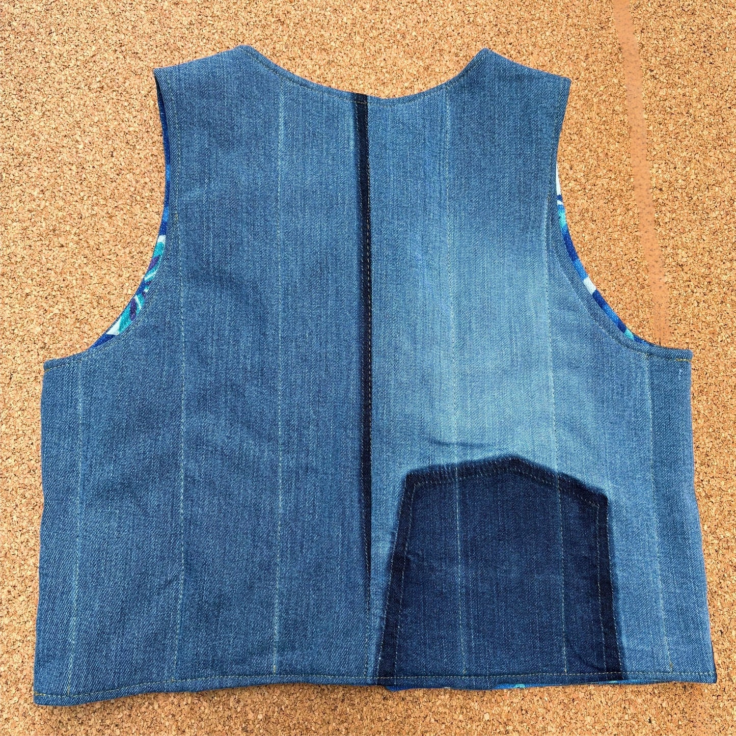 70s Floral Quilted Reversible Waistcoat