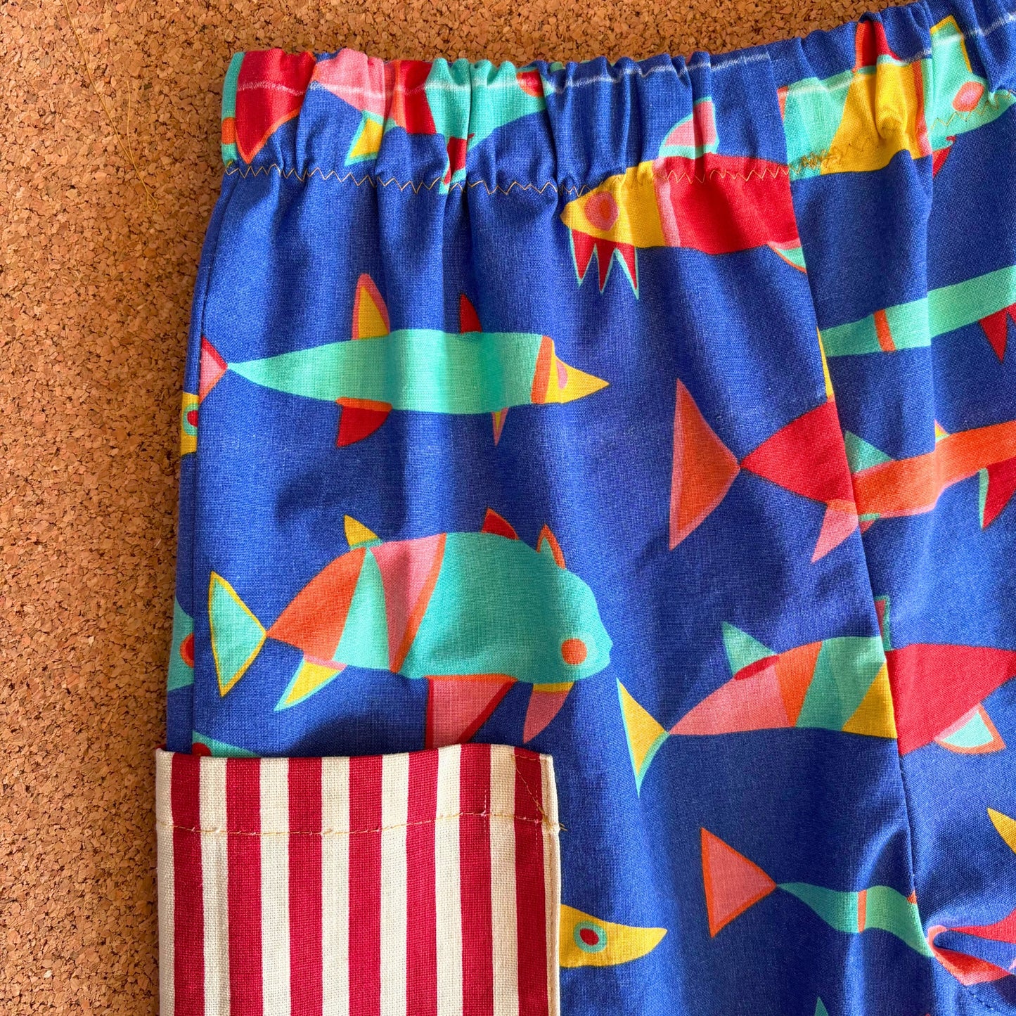 Retro Fish Wide Leg Trousers