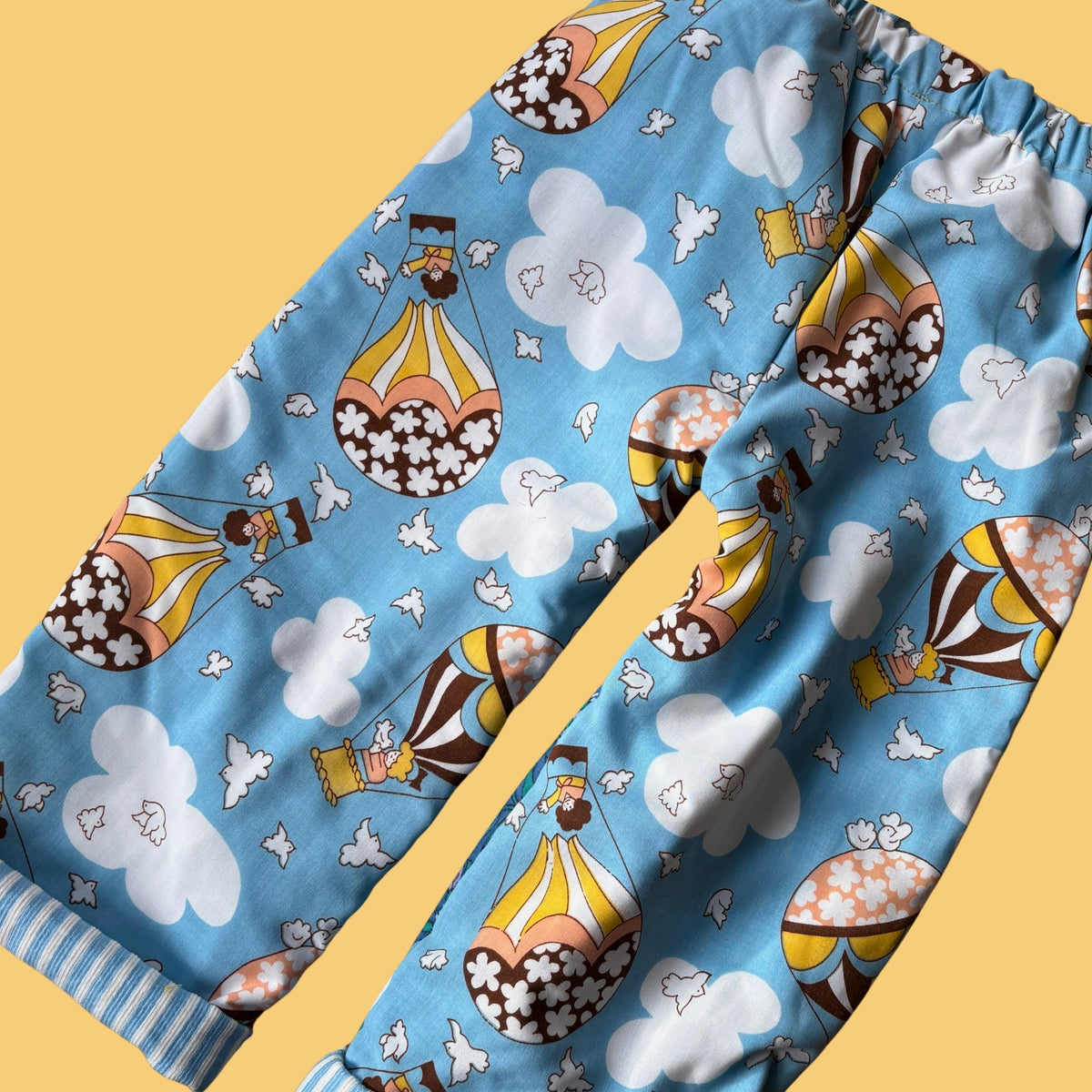 Cosy Turn-Up Trousers - Age 3-4 Retro Floral