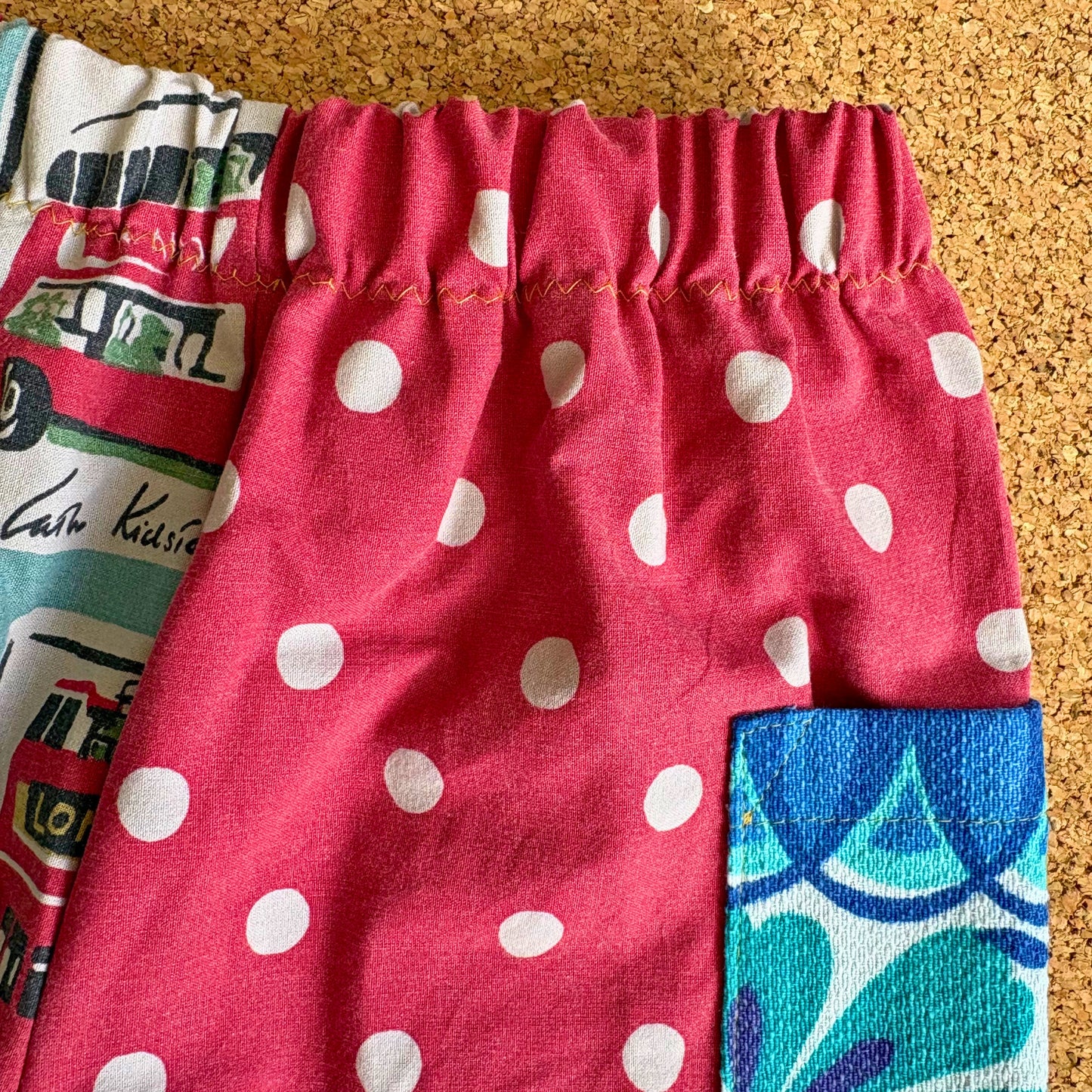London Bus Patch Pocket Shorts