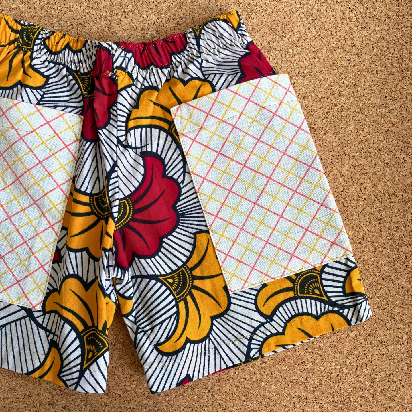 Geo Floral Patch Pocket Shorts