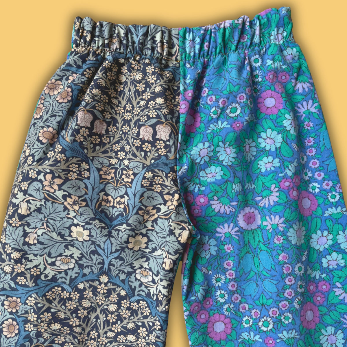 Cosy Turn-Up Trousers - Age 7-8 Floral Floral