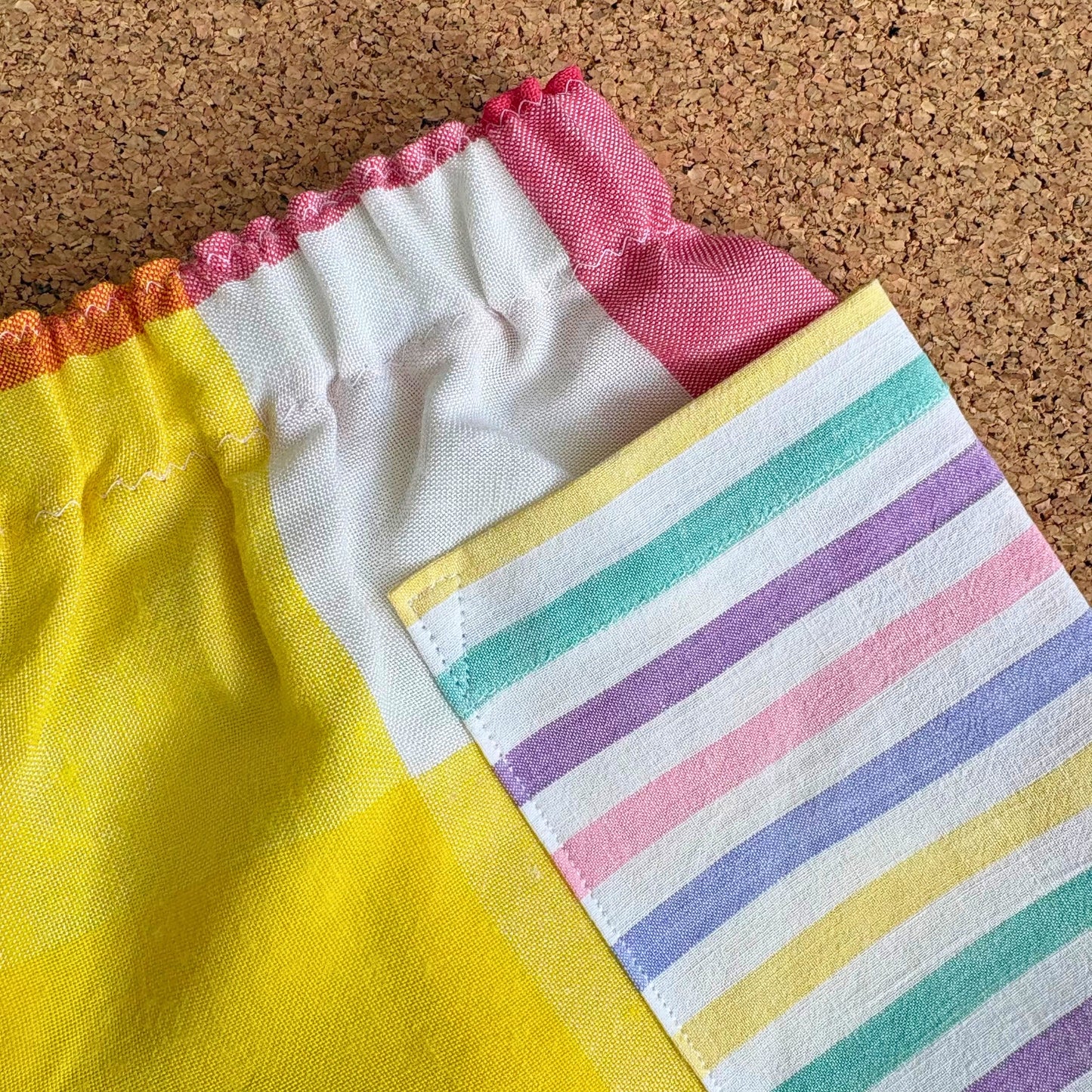 Large Bright Check Patch Pocket Shorts