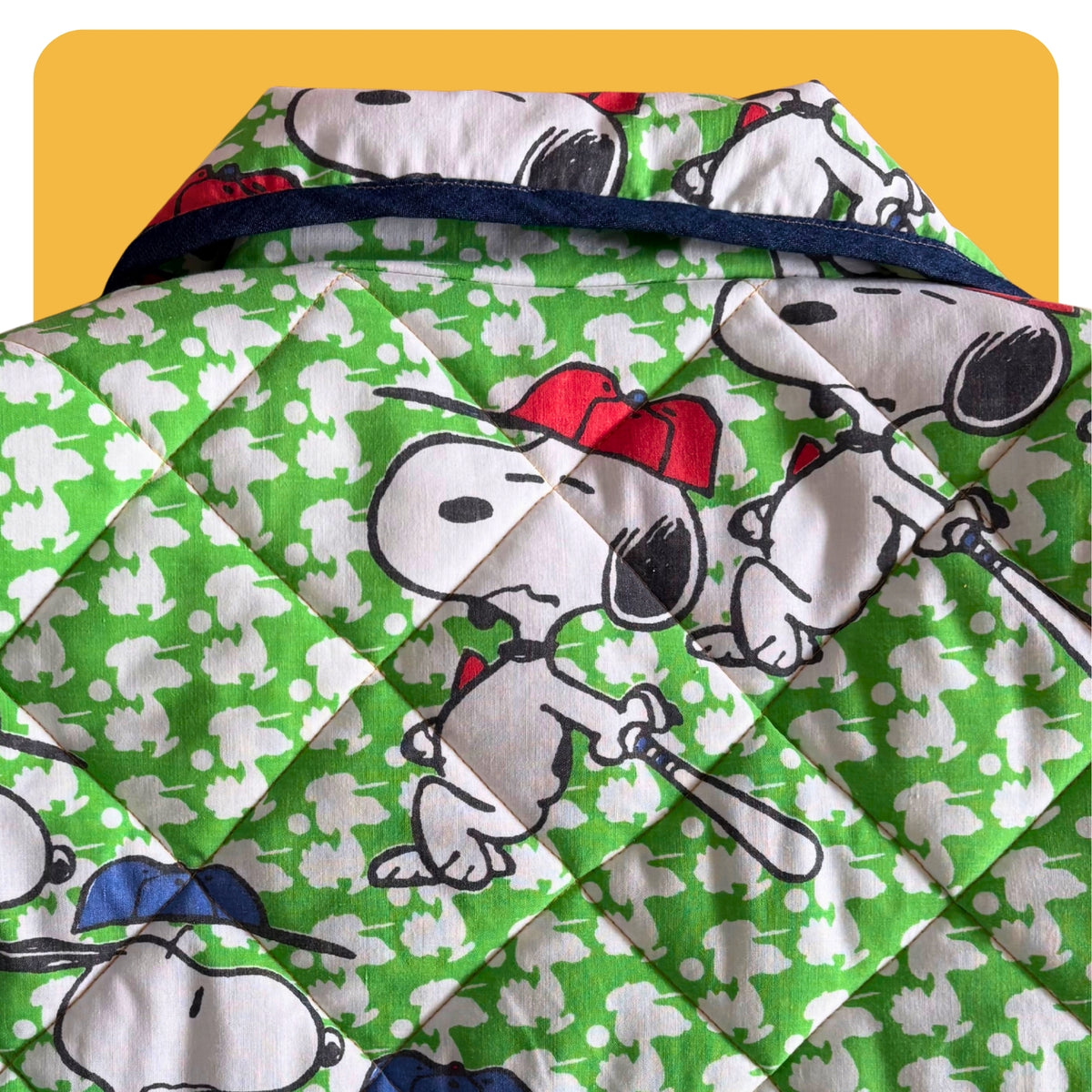 Snoopy Print Cosy Quilted Coat