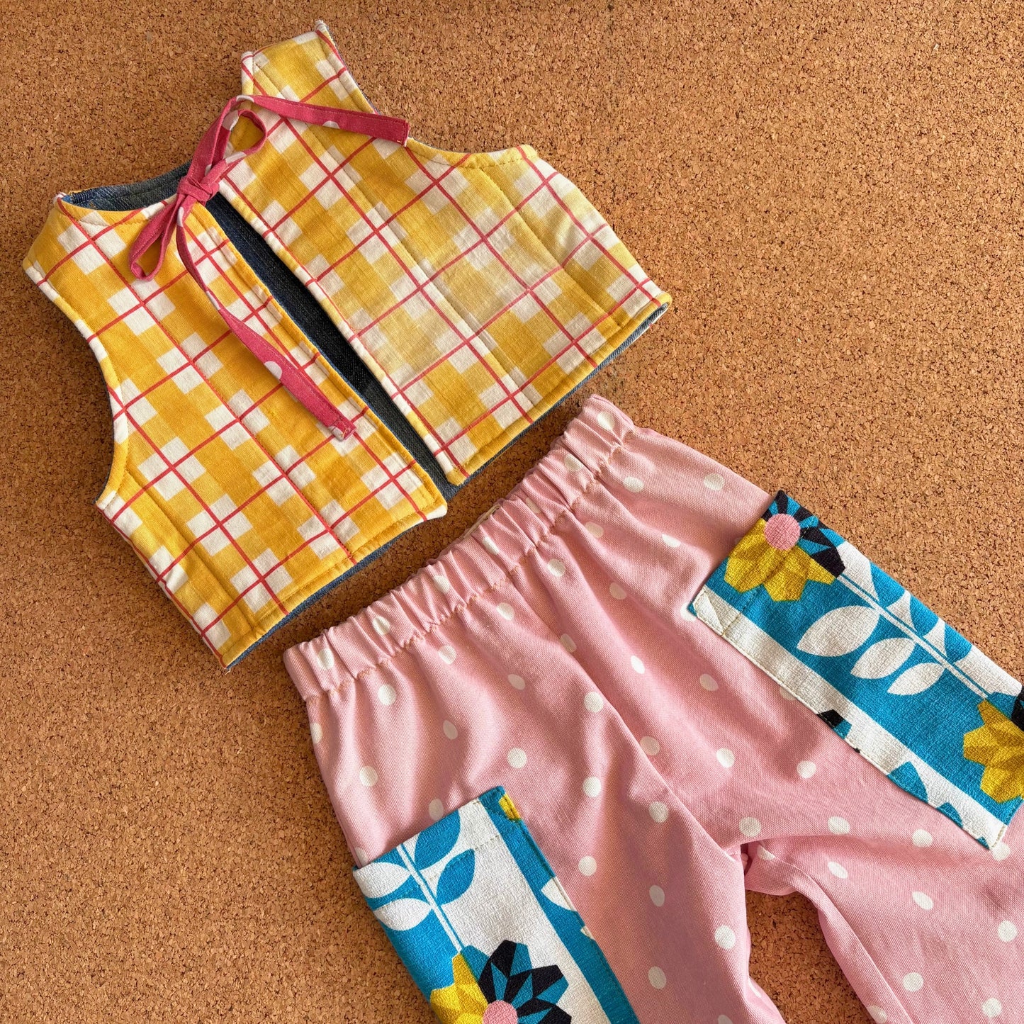 Pink Polka Dot Wide Leg Trousers