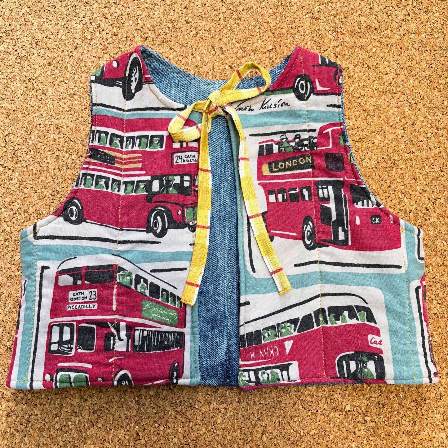 London Bus Quilted Reversible Waistcoat
