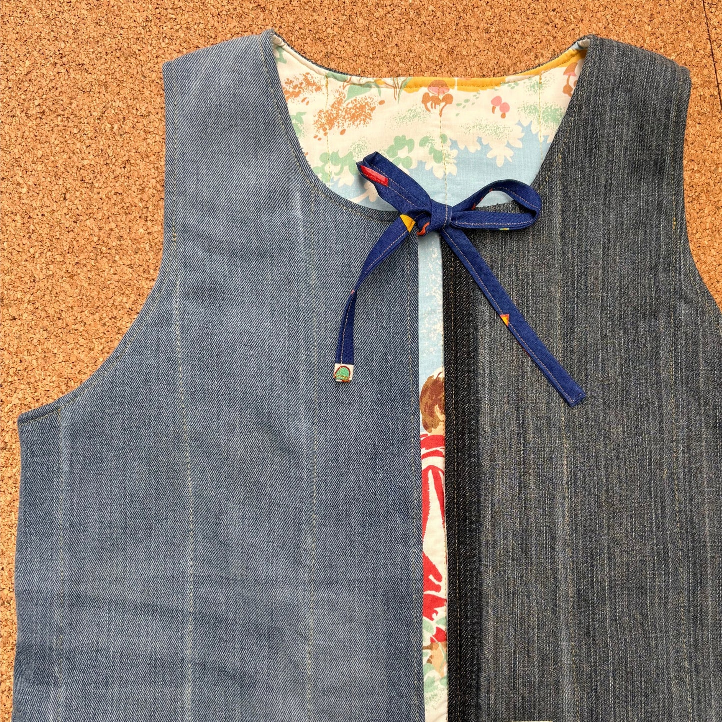ET Print Quilted Reversible Waistcoat