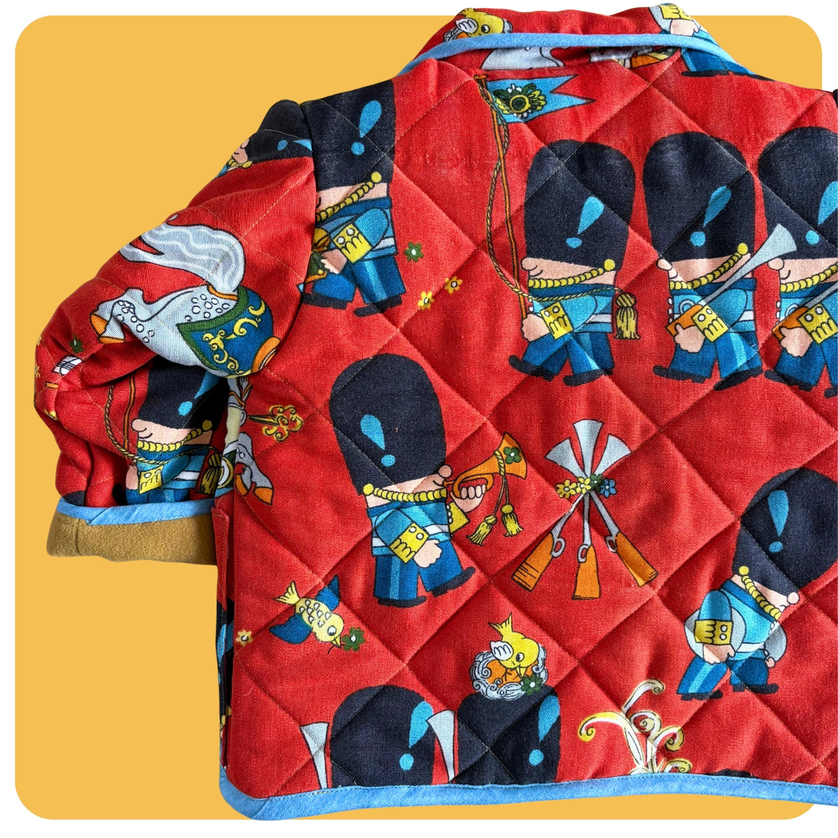 Soldier Print Cosy Quilted Coat