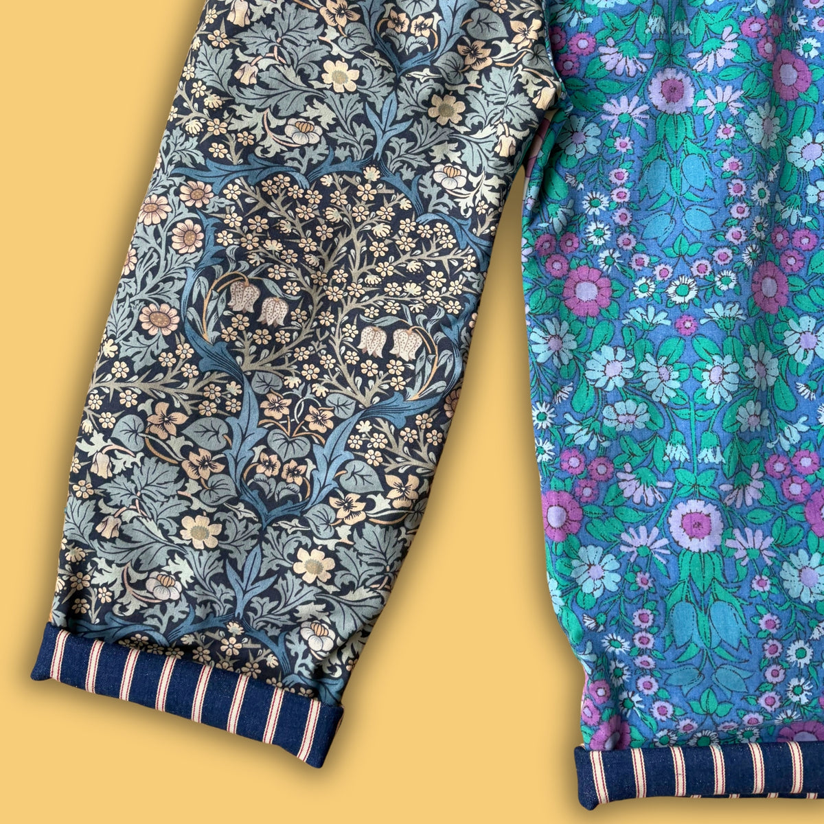 Cosy Turn-Up Trousers - Age 7-8 Floral Floral