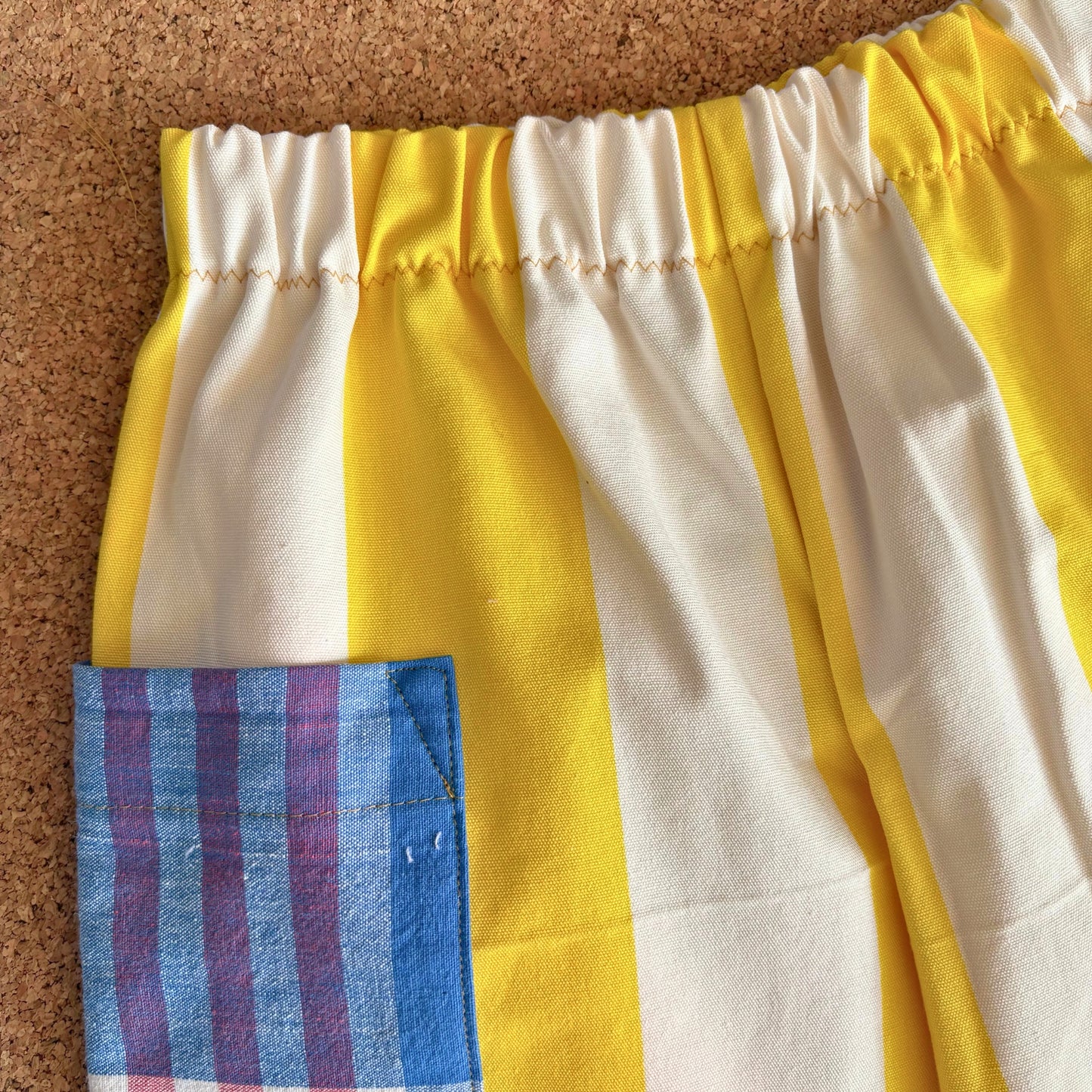 Yellow Stripe Wide Leg Trousers