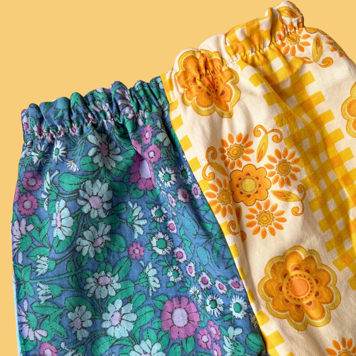 Cosy Turn-Up Trousers - Age 3-4 Retro Floral