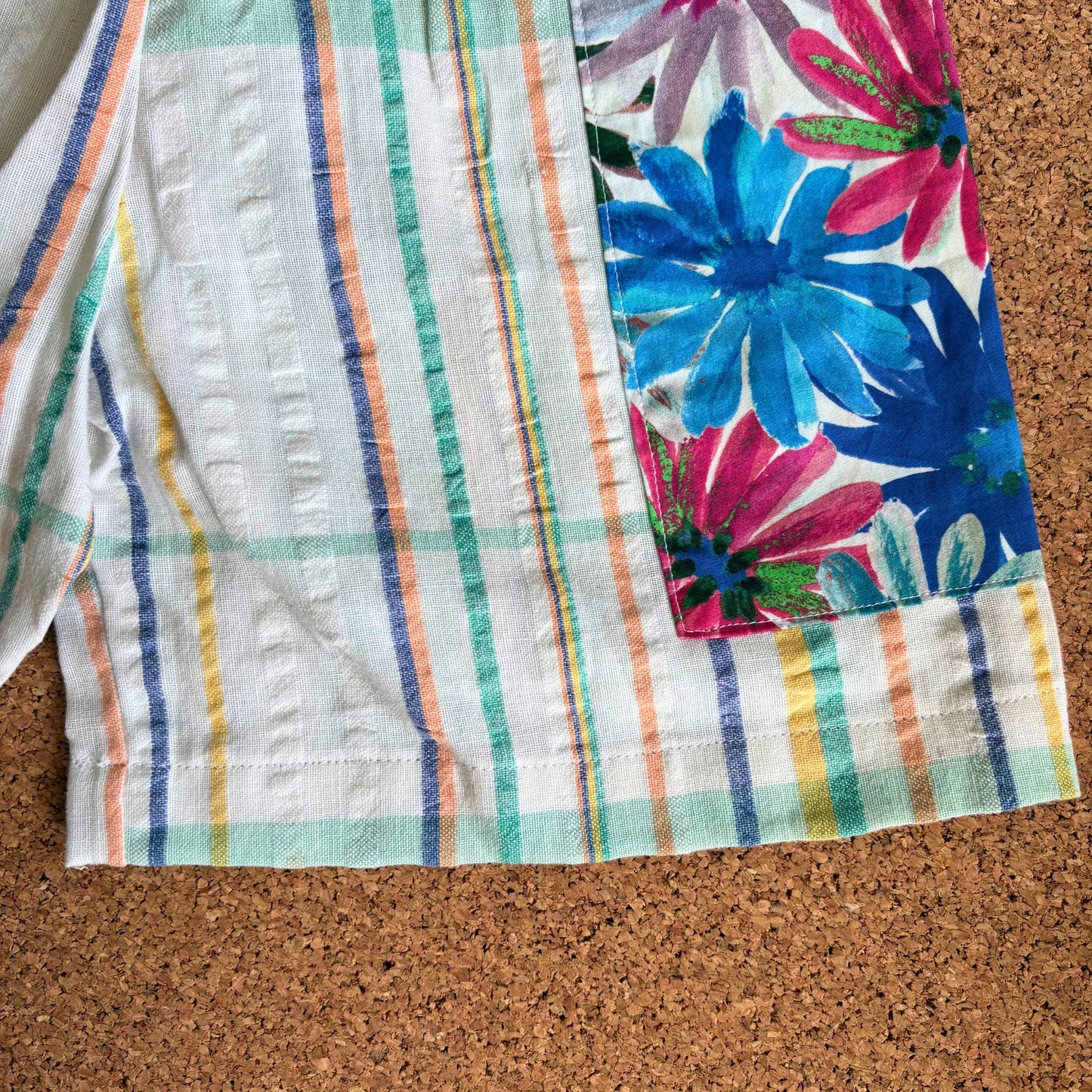 Tablecloth Check Patch Pocket Shorts